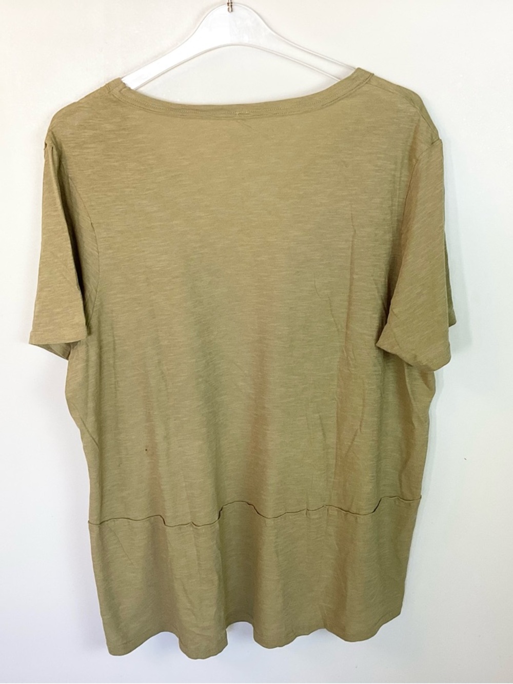 NWOT Pact Organic Cotton Short Sleeve Exposed Seam T-Shirt - Green - XXL - Picture 4 of 6